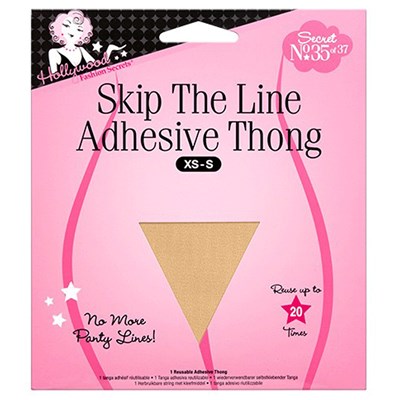 Hollywood Fashion Secrets Skip The Line Adhesive Thong XS/S