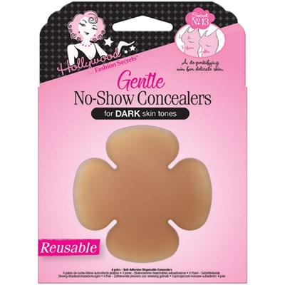 Hollywood Fashion Secrets Gentle No-Show Concealers Dark Shade & Reusable