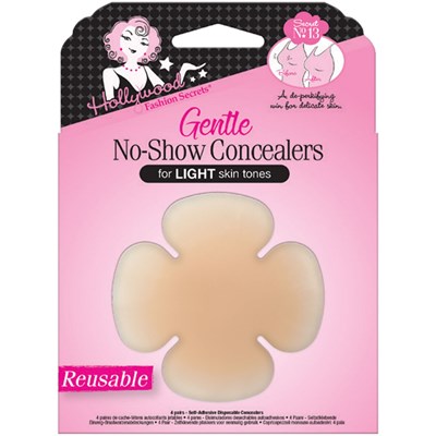 Hollywood Fashion Secrets Gentle No-Show Concealers Light Shade & Reusable