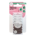 Invisibobble MultiPack - Crystal Clear/Pretzel Brown Hanging Pack 8 pc.