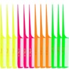 Krest Combs 441- Neon Mix Cleopatra Fine Tooth Rattail  12 ct. 8.5 inch