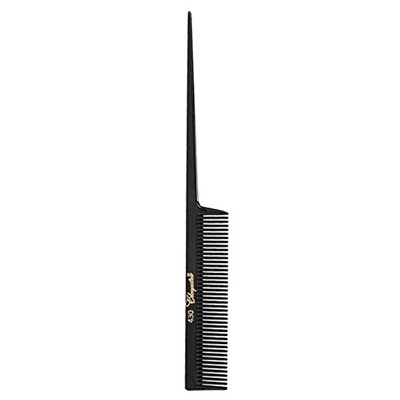 Krest Combs 430- Black Cleopatra Coarse Tooth Rattail  12 ct. 8 inch
