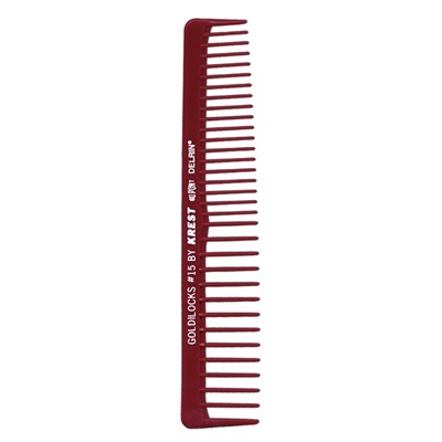 Krest Combs G15- Burgundy Goldilocks Space Tooth Finishing  12 ct. 6.5 inch