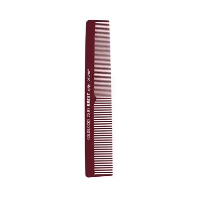 Krest Combs G20- Burgundy Goldilocks Flat Square Back Larger Cutting  12 ct. 7 inch