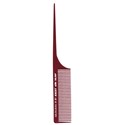 Krest Combs G35- Burgundy Goldilocks Coarse Long Tooth Penetrating Rattail  12 ct. 8.5 inch