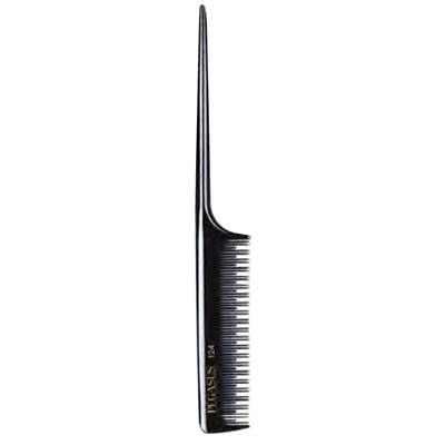 Krest Combs 124- Black Pegasus Hard Rubber Teasing Teeth Rattail 8.5 inch