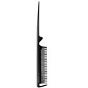Krest Combs 134 - Black Pegasus Hard Rubber Rattail Teasing With Sectioning And Grip 8.5 inch