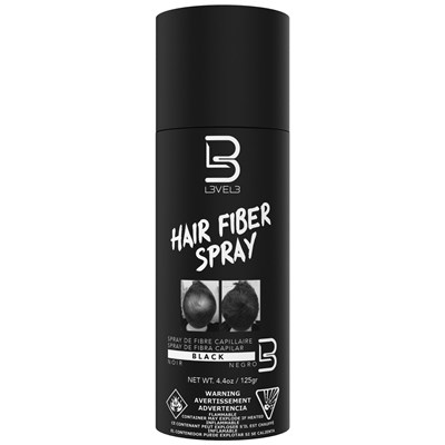 L3VEL3 Hair Fiber Spray - Black 4.4 Fl. Oz.