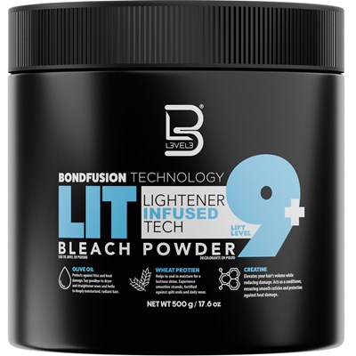 L3VEL3 LIT Bleach Powder Level 9+ 17.64 Fl. Oz.