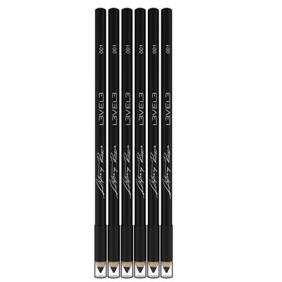 L3VEL3 Hair Engraving Pencils - Black 6 pc.
