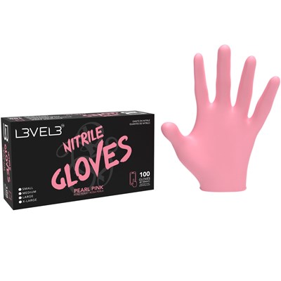L3VEL3 Nitrile Gloves 100 ct. - Pink Medium