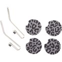 MIAMICA Black Leopard Car Accessories Set 6 pc.