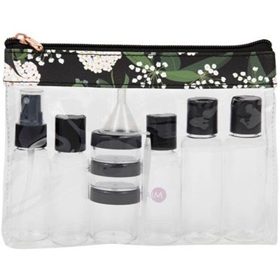 MIAMICA Bottle Set - Black Floral 12 pc.