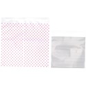 MIAMICA Fuchsia Dot-Stripe Resealable Bags 12 pc.