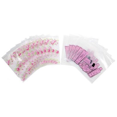 MIAMICA Pink Floral Resealable Bags 12 pc.