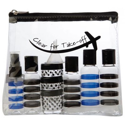 MIAMICA Blue-Black Stripe Bottle Kit 12 pc.