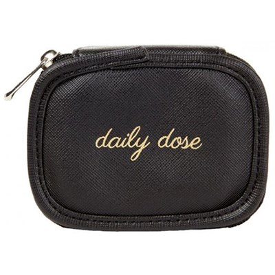 MIAMICA Black Saffiano Pill Case