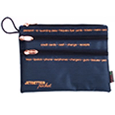 MIAMICA Navy 3-Zip Travel Organizer