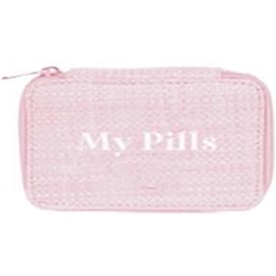 MIAMICA Pill Case - Pink Rattan Large