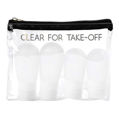 MIAMICA Silicone Travel Bottles - Black 4 pc.