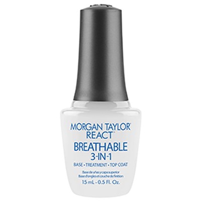 Nail Alliance React Breathable 3-in-1 Treatment Topcoat 0.5 Fl. Oz.