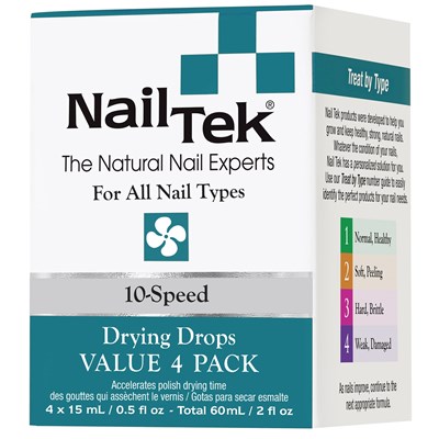 Nail Tek 10-Speed Polish Drying Drops Pro Pack 4 pc.