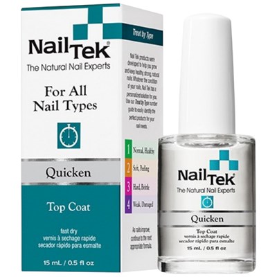 Nail Tek Quicken Fast Drying Top Coat 0.5 Fl. Oz.