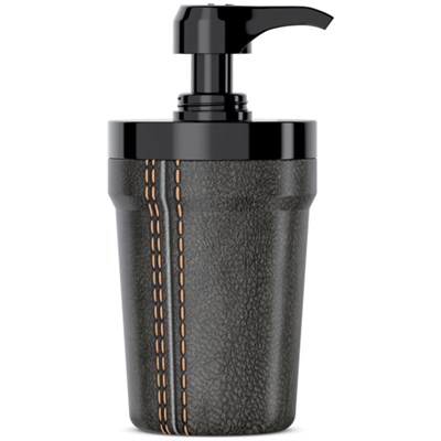Performance Brands Pump Cup Dispenser with Hand Sanitizer - Black Leather 8 Fl. Oz.