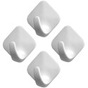 Spectrum Diversified Designs Adhesive Small Diamond Hook - White 4 pc.
