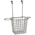 Spectrum Diversified Designs Grid Small Over the Cabinet Hair Dryer Holder & Accessory Basket - Satin Nickel
