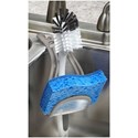 Spectrum Diversified Designs Cora Suction Sink Sponge & Brush Holder - Warm Gray/Clear