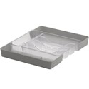 Spectrum Diversified Designs Hexa Clear 5-Divider Expandable Silverware Tray