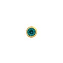 Studex Gold Plated Bezel Regular Dec Blue Zircon