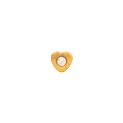 Studex Gold Plated Regular Heartlite Apr Crystal