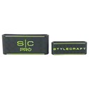 StyleCraft Professional Barber Non-Slip Heat Resistant Silicone Grip Band Set - Black/Green 2 pc.