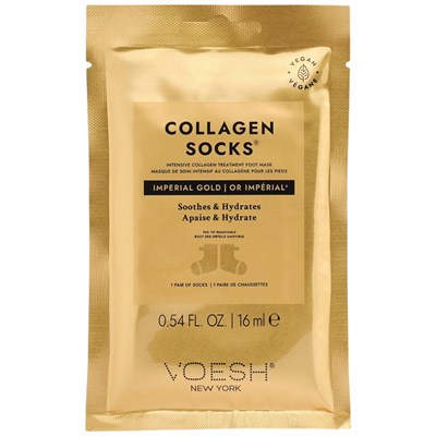 Voesh New York Collagen Socks With Imperial Gold 0.54 Fl. Oz.