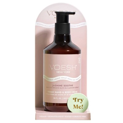 Voesh New York Tester Stands for Hand & Body Creme 28 oz. Pump - Jasmine Soothe