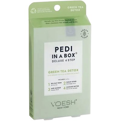 Voesh New York Pedi in a Box (Deluxe 4 Step)- Green Tea Detox