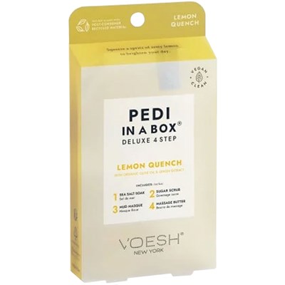 Voesh New York Pedi in a Box (Deluxe 4 Step)- Lemon Quench