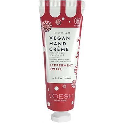 Voesh New York Vegan Body & Hand Creme - Peppermint Swirl Limited Edition 1.5 Fl. Oz.