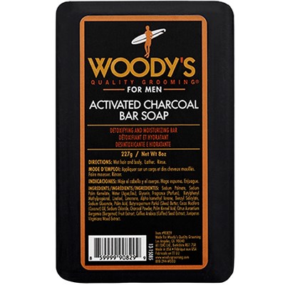 Woody's Grooming Activated Charcoal Bar Soap Case/12 Each